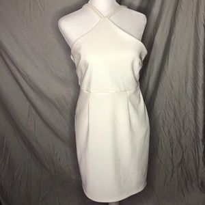 Large Formal White Fitted Dress From F21!